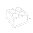 Commercial Cutlery Basket Holder 4 hole Stainless steel - CEKFB04B