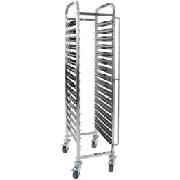 B GRADE Rack/Tray/Pan Trolley Stainless steel Bakery 600x400mm 15 tier 470x620x1700mm - RT6415 B GRADE