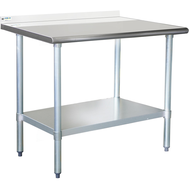 Commercial Work table Stainless steel Rear upstand Bottom shelf 600x600x900mm - CEWTG600X60050R