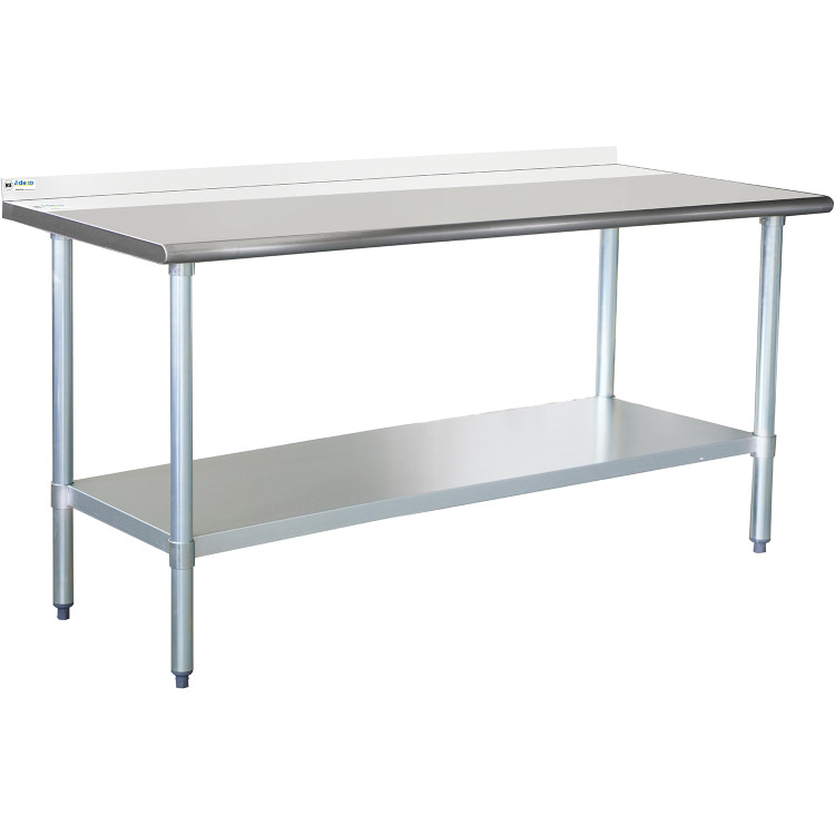 Commercial Work table Stainless steel Rear upstand Bottom shelf 1500x600x900mm - CEWTG600X150050R