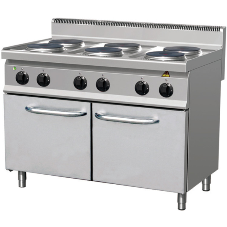 Professional Electric Cooker 6 plates 13.8kW Cabinet base - CETHE7P6M
