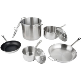Set of Stainless steel Cookware 8 pcs Sauce pans Stew pan Fry pans - CESPC8A