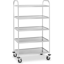 Commercial Serving/Service/Clearing Trolley Stainless steel 5 tier 810x460x1480mm - CERST5B