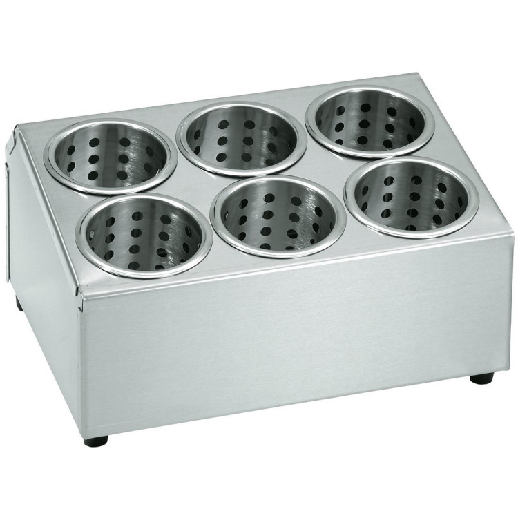 Commercial Cutlery Basket Holder 6 hole Stainless steel - CEKFB06B