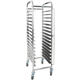 15 Tier Rack/Tray/Pan Trolley Stainless Steel 30xGN1/1 tray capacity - CERT2115