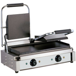 Heavy Duty Twin Panini Contact grill 3.6kW Smooth - CEEG03B