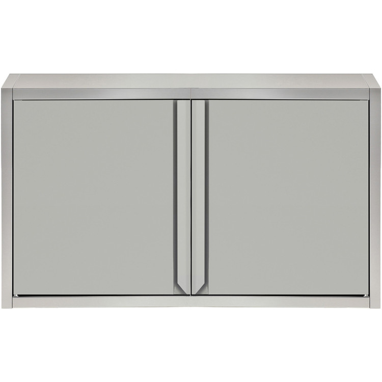 Wall cabinet 2 hinged doors Stainless steel Width 800mm Depth 400mm - CETHWSR84