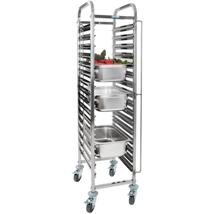 Rack/Tray/Pan Trolley Stainless steel Gastronorm GN1/1 15 tier - CERT1115