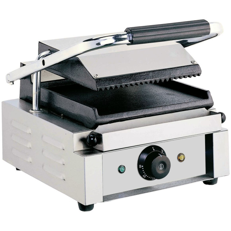 Heavy Duty Panini Contact grill Single Ribbed/Smooth - CEEG01C Heavy Duty Panini Contact grill Single Ribbed/Smooth - CEEG01C