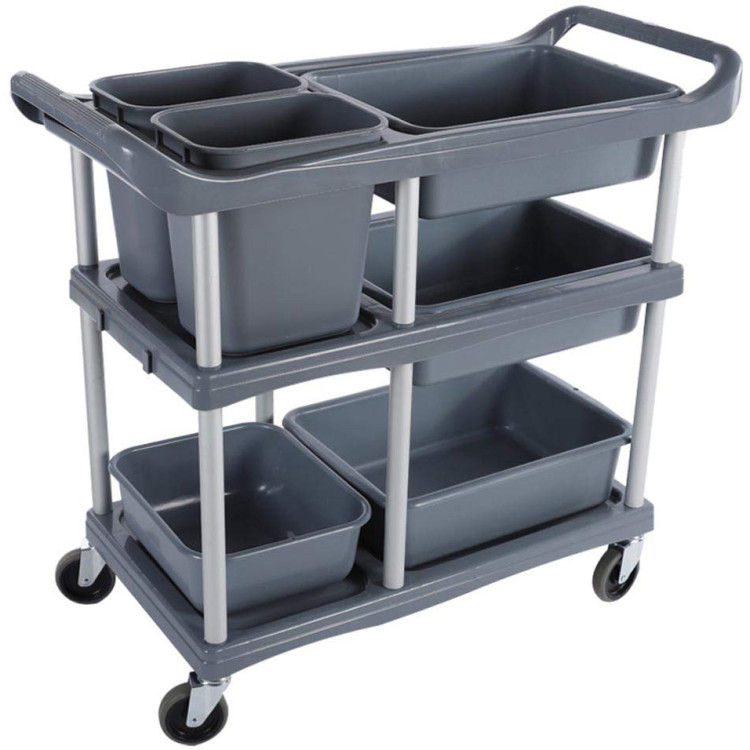 Professional Dish Collecting/Bussing Trolley 6 bins - CEPST03C
