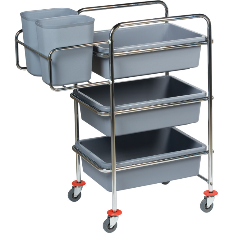 Professional Dish Collecting/Bussing Trolley 5 bins - CESTTC01