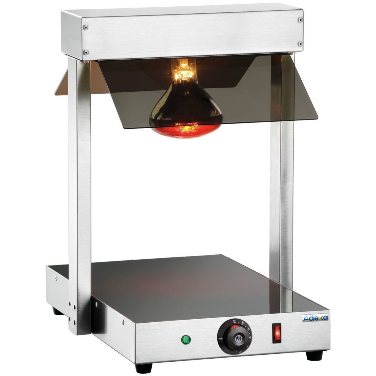 Buffet food warmer with gantry Stainless steel 1 infrared lamp Sneeze guards 1xGN1/1 - CEWM1F