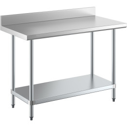 Commercial Stainless Steel Work Table Bottom shelf Upstand 1200x700x900mm - CEWT70120GB