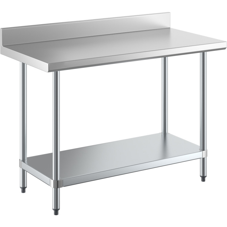 Commercial Stainless Steel Work Table Bottom shelf Upstand 1500x700x900mm - CEWT70150GB