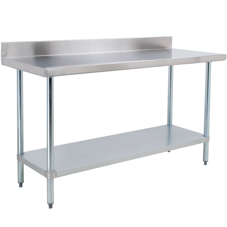 Commercial Stainless Steel Work Table Bottom shelf Upstand 1800x700x900mm - CEWT70180GB