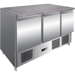 Refrigerated Prep Counter Marble top 3 doors - CEMTS93