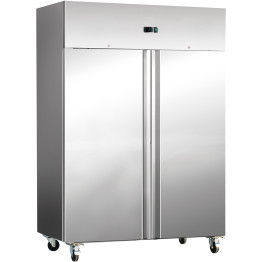 800lt Commercial Refrigerator Stainless Steel Upright cabinet Twin door GN2/1 Fan assisted cooling - CER800S