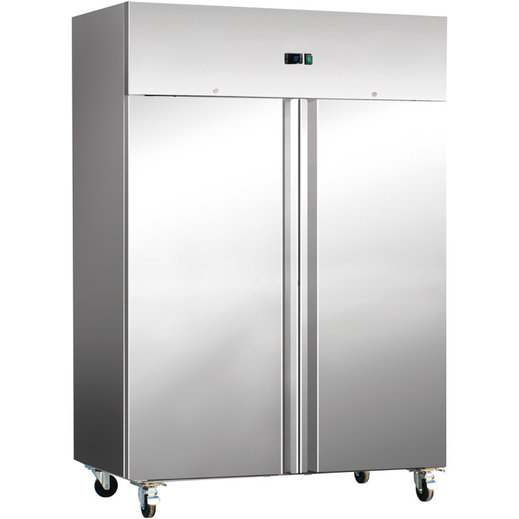 1200lt Commercial Refrigerator Stainless steel Upright cabinet Twin door GN2/1 Fan assisted cooling - CER1200S