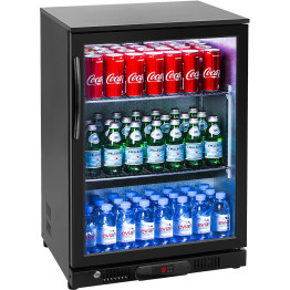 Back bar cooler 1 hinged door 128 litres Black - CEBC01PP