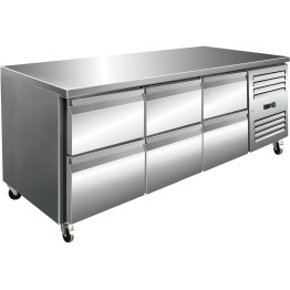 Commercial Refrigerated Counter 6 drawers Depth 700mm - CETHP3160TN