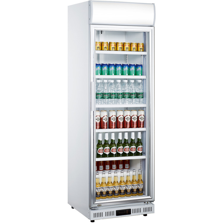Commercial Drink cooler Upright 402 litres Dynamic cooling Hinged glass door Canopy light - CELG402DF
