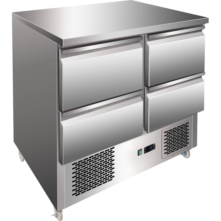 Refrigerated prep Counter 4 drawers 260lt - CETHS9014D