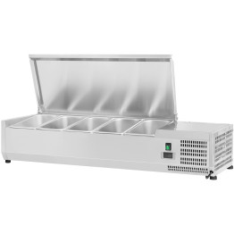 Refrigerated Servery Prep Top 1200mm 5xGN1/4 Depth 330mm Stainless steel lid - CEEA12