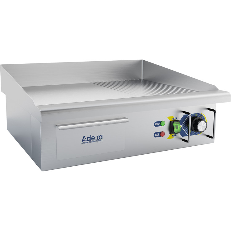 Commercial Griddle Smooth/Ribbed 560x500x240mm 3kW Electric - CEEG5482 Commercial Griddle Smooth/Ribbed 560x500x240mm 3kW Electric - CEEG5482