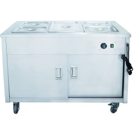 Mobile Dry Bain Marie on Cupboard 3xGN1/1 - CEMH3