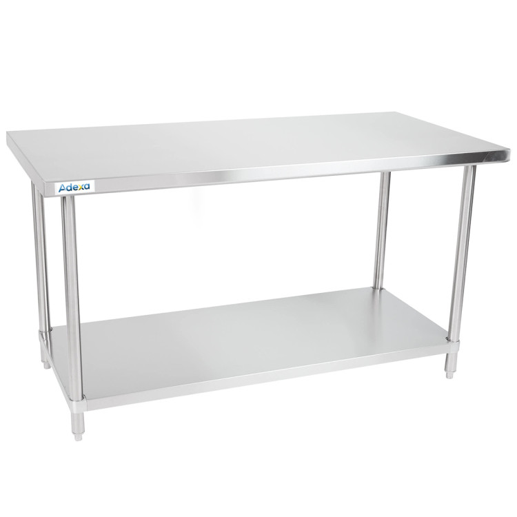 Commercial Work table Stainless steel Bottom shelf 1800x750x900mm - CEWTG750X1800