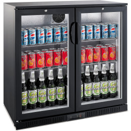 Back bar cooler 2 hinged doors 200 litres Black - CEGN220H