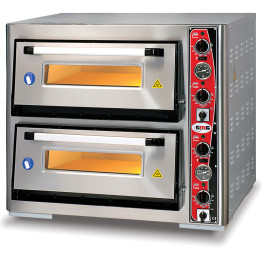 Electric Pizza Oven Premium Thermometer 2 chambers 700x700mm Capacity 4+4 pizzas at 13" 230V/1 phase - CEPF7070DET