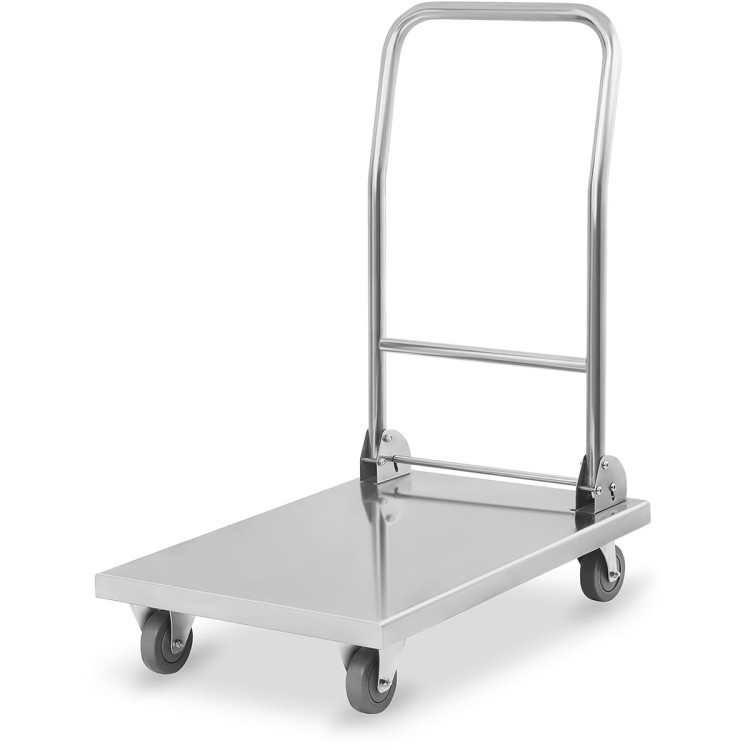 Platform trolley Stainless steel 800kg Folding handle 1100x600x1060mm - CEST047C