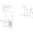 Commercial Bar sink 1 bowl Left 643x477x838mm - CEBAR1B24R
