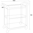 Professional Utility Trolley Multi-purpose 3 tier 1020x500x960mm - CEGX032B