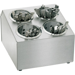 Commercial Cutlery Basket Holder 4 hole Stainless steel - CEKFB04B