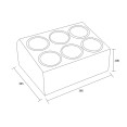 Commercial Cutlery Basket Holder 6 hole Stainless steel - CEKFB06B