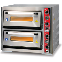 Electric Pizza Oven Premium Thermometer 2 chambers 620x620mm Capacity 4+4 pizzas at 12" 230V/1 phase - CEPF6262DET