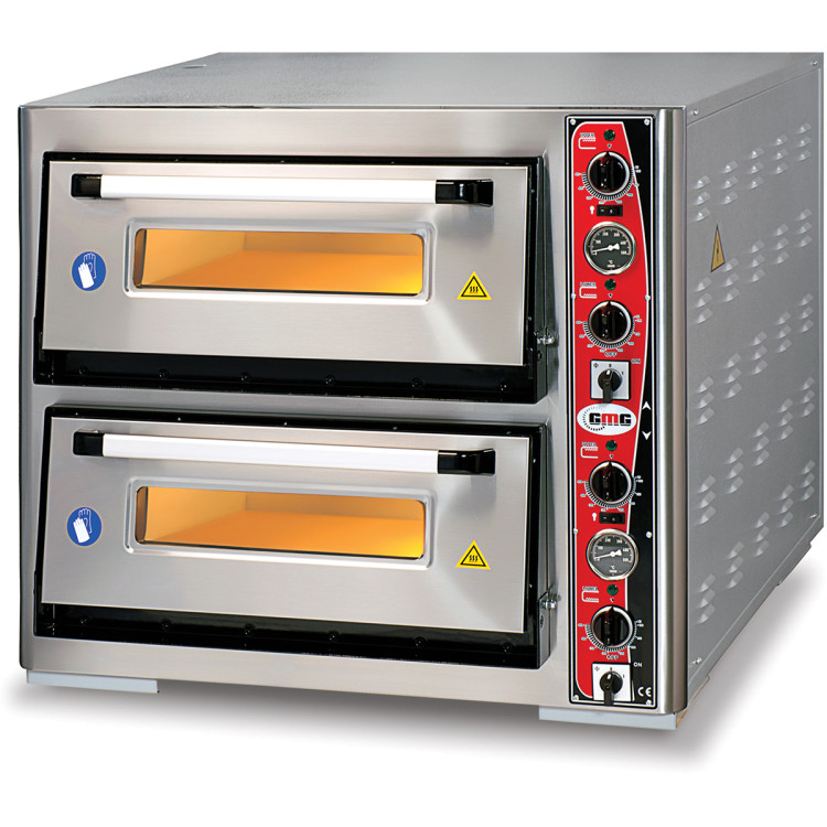 Electric Pizza Oven Premium Thermometer 2 chambers 620x920mm Capacity 6+6 pizzas at 12" 400V/3 phase - CEPF6292DET