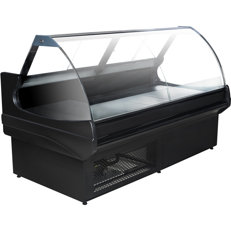 Serve over Deli counter Curved glass front Width 1350mm - CEKSCP1311RCA