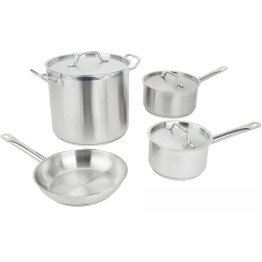 Set of Stainless steel Cookware 7 pcs Sauce pans Stew pan Fry pan - CESPC7A
