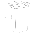 Garbage Bin for Utility carts 40 litres 330x230x560mm - CEST029C
