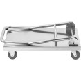 Platform trolley Stainless steel 500kg Folding handle 820x520x970mm - CEST047B