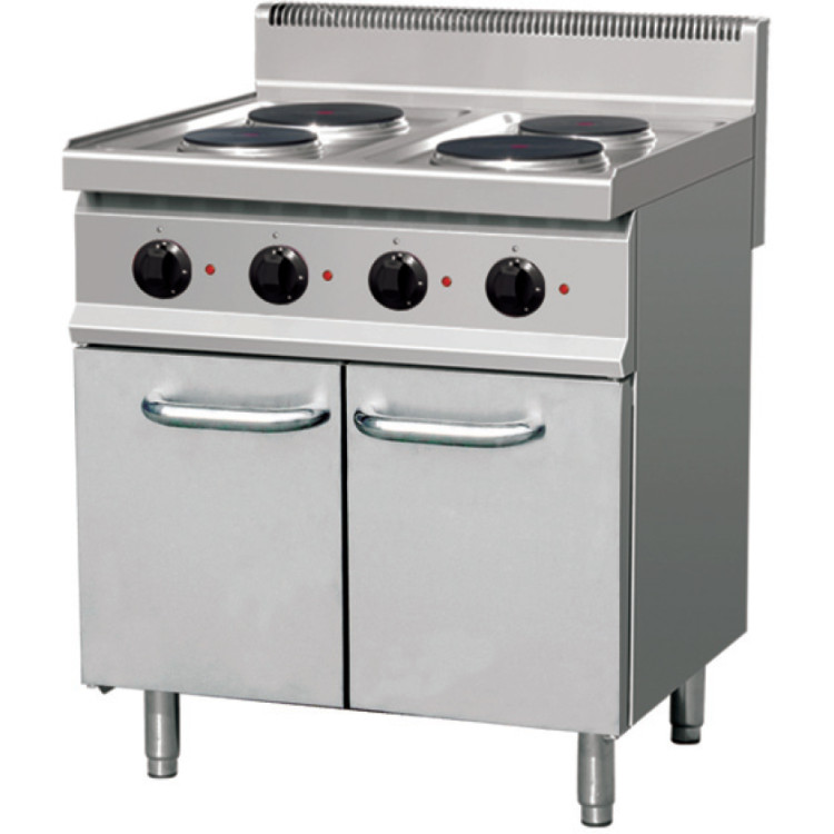 Professional Electric Cooker 4 plates 9.2kW Cabinet base - CETHE7P4M