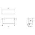 Commercial Work table Stainless steel Bottom shelf 1500x600x900mm - CEWTG600X1500