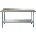 Commercial Work table Stainless steel Rear upstand Bottom shelf 1500x600x900mm - CEWTG600X150050R