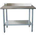 Commercial Work table Stainless steel Rear upstand Bottom shelf 600x600x900mm - CEWTG600X60050R