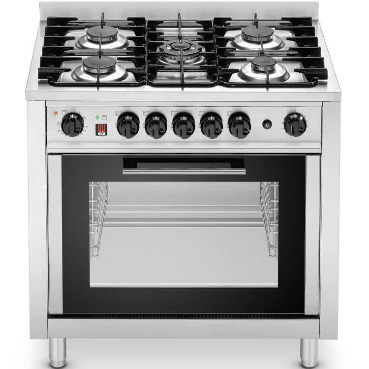 Professional Dual fuel Range oven Gas cooker 5 burners 14.3kW Electric oven 2.9kW | Eka CEEKC96M
