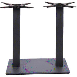 Black Cast Iron Twin Column Table Base Square 700x400x720mm | CaterEq CEA043A
