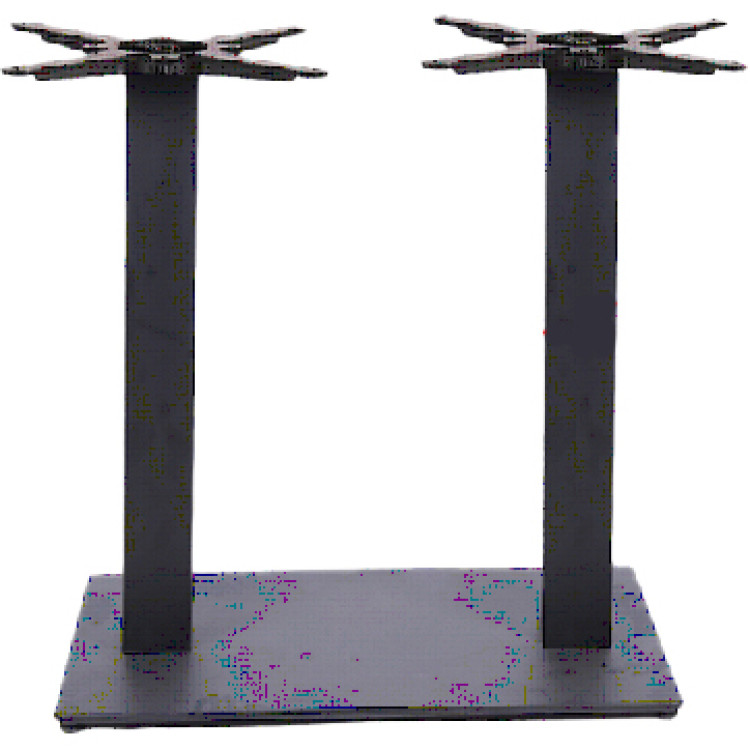 Black Cast Iron Twin Column Table Base Square 700x400x720mm | CaterEq CEA043A Black Cast Iron Twin Column Table Base Square 700x400x720mm | CaterEq CEA043A